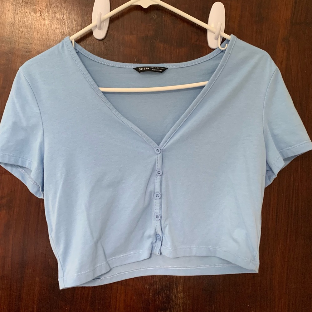Baby Blue Crop Top